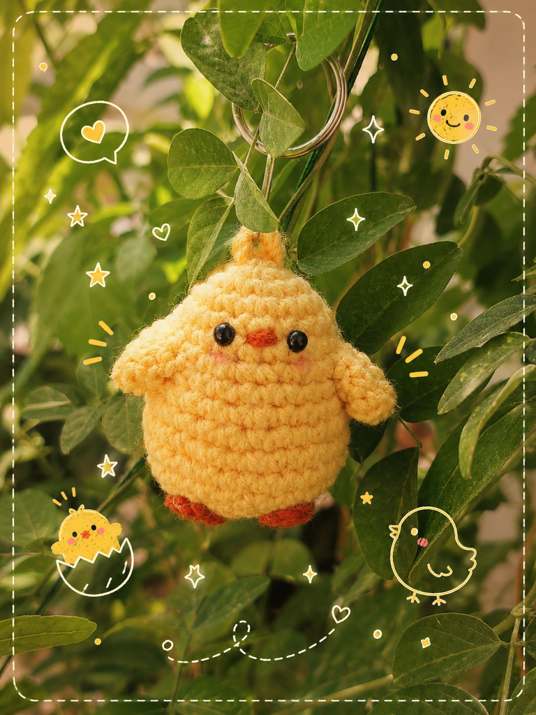 Baby chick keychain